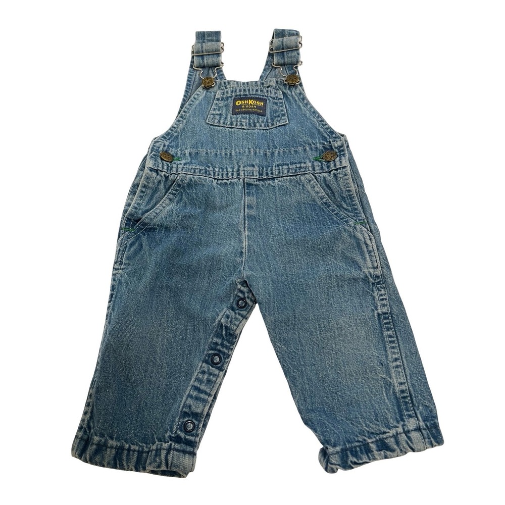 Vintage OshKosh Bgosh Vestbak Denim Overalls Medium Wash Blue Kids 18M